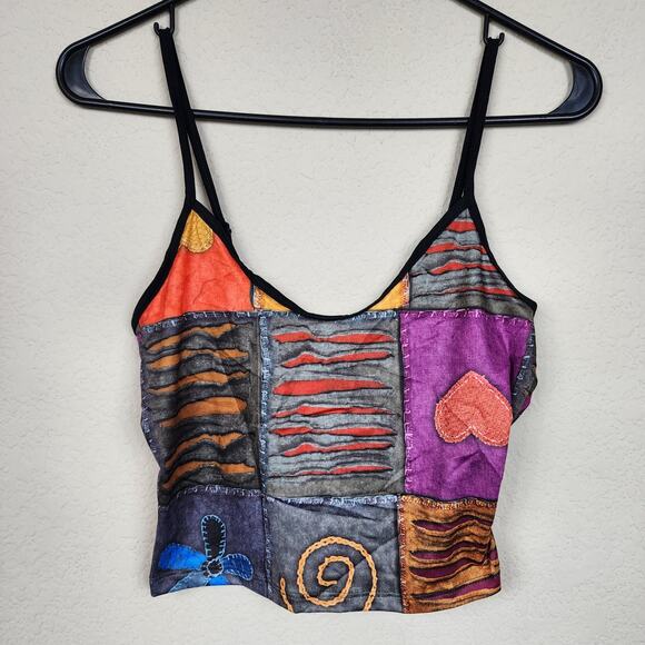 NWT Large Patchwork Print Tank Top - Picture 3 of 6